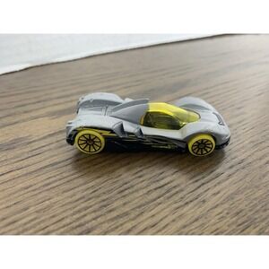 Hot Wheels Teegray Thailand Mattel Silver Grey Yellow Race Car Toy Loose